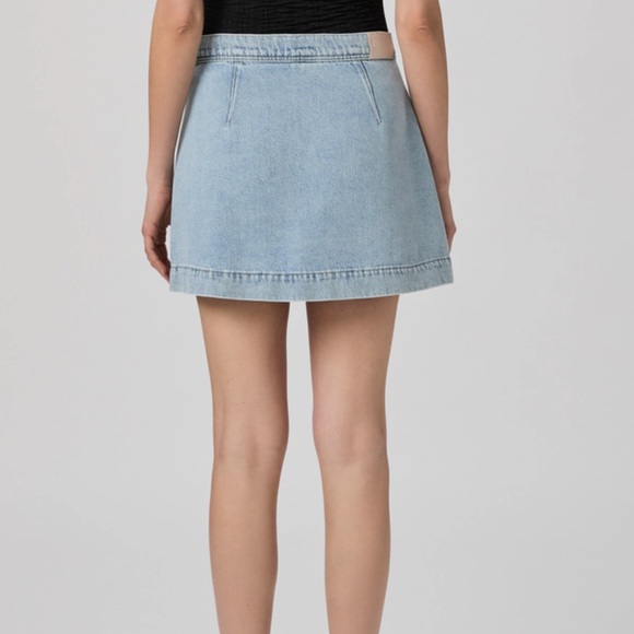 PAIGE Aven Wrap Denim Wrap Skirt - Picture 8 of 9